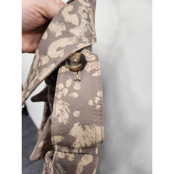Anthropologie Daughters of the Liberation Womens Trench Coat 4 Tan Animal Print - Picture 11 of 13
